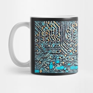 Abstract Circuit Board Texture Mug